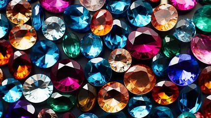 Foto op Plexiglas 色々な種類のたくさんの宝石 © Hanasaki