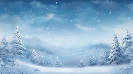 Obraz premium christmas background with winter landscape