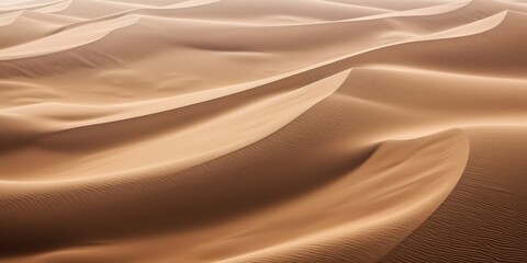 Abstract sandy dunes in the desert. Aerial landscape ripples and texture on the beach, Generative AI 