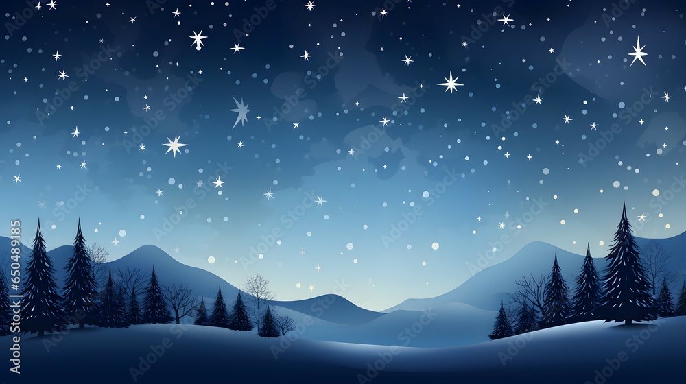 Canvas Prints snowy christmas landscape