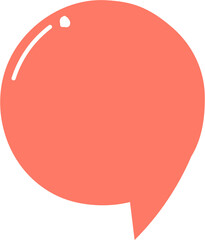 Colorful pastel orange color speech bubble balloon icon sticker memo keyword planner text box banner, flat png transparent element design