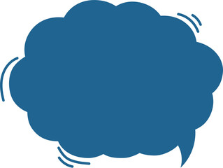 Colorful pastel blue color speech bubble balloon icon sticker memo keyword planner text box banner, flat png transparent element design