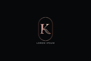 K lettermark beauty face fashion design creative golden wordmark design typography illustration, k wordmark,k luxury logo