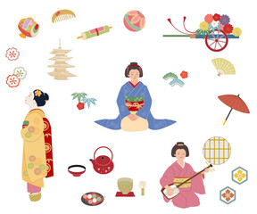 京都　祇園　舞妓さんセット