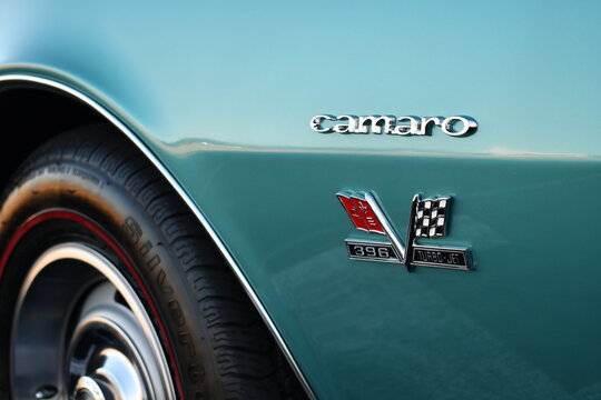 Classic Chevrolet Camaro, front right fender.