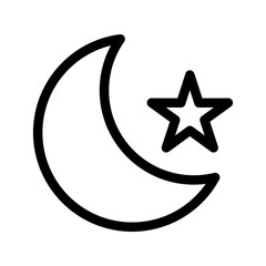Moon Icon Vector Symbol Design Illustration