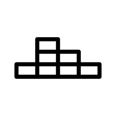 Bricks Icon Vector Symbol Design Illustration