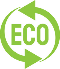 The eco icon element for environment or ecologically concept