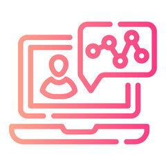 presentation Line Gradient Icon