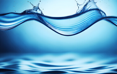 water drop waves drops diffuse blue background