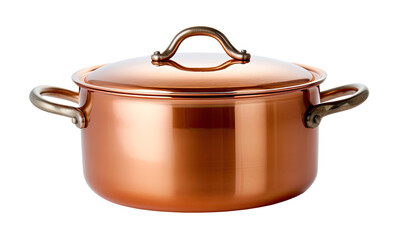 Copped pan with lid isolated on transparent background