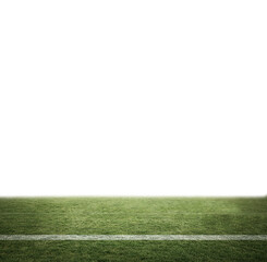 Digital png illustration of sports field with green grass on transparent background