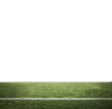 Fototapeta Digital png illustration of sports field with green grass on transparent background