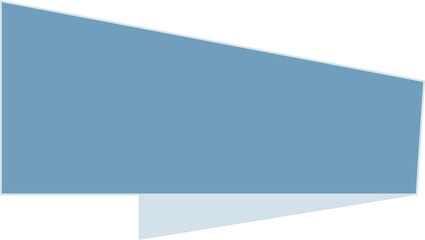Digital png illustration of blue banner with copy space on transparent background