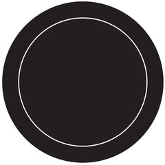 Digital png illustration of black circle with copy space on transparent background