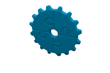 Digital png illustration of cog of puzzle on transparent background