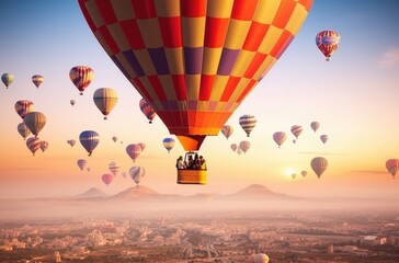 Hot air balloon adventure.