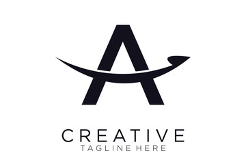 Fototapeta premium letter A logo vector design, icon, minimalist, modern logo simple