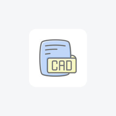 Cad Computer Aided Design Awesome Lineal Style Icon
