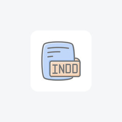 Indd Adobe Indesign Document Awesome Lineal Style Icon