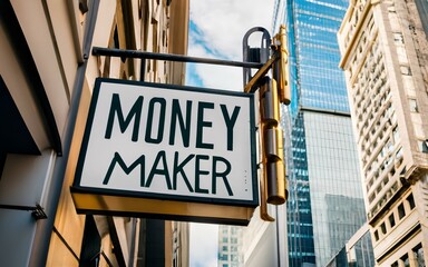 Bank Building money maker Business Advance, trading chart finance crypto currency success wealthy