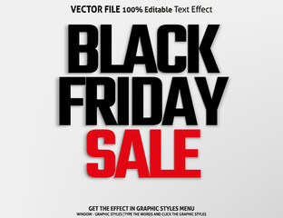 Black Friday Sale 3D editable text effect
