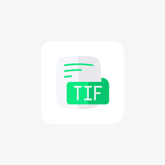 Tif Tagged Image File Flat Style Icon