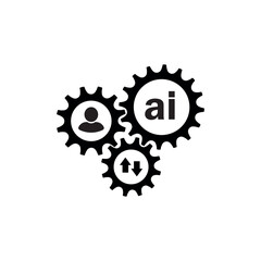 AI icon on white background	