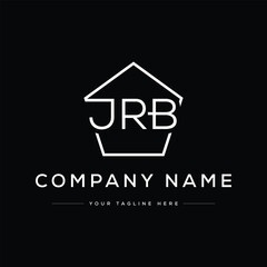Modern Monogram Letter JRB Home Logo Design Vector