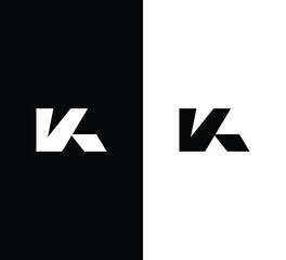 Creative Modern Initial Letter K Logo. Black and White Logo. Usable for Business Logos. Flat Vector Logo Design Template Element