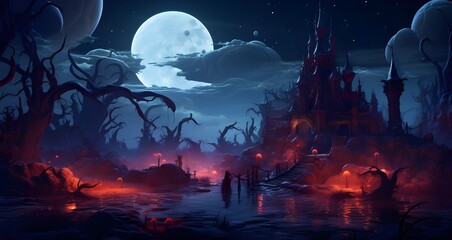 halloween scene Video Game, Knights Chronicle, HD wallpaper