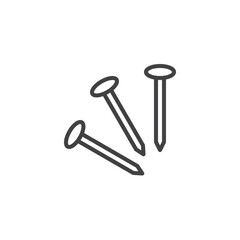 Nails tool line icon