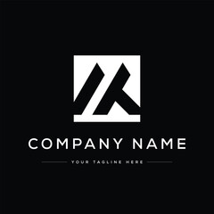 Monogram Letter MT Logo Design. Black and White Logo. Usable for Business Logos. Vector Logo Design Template	