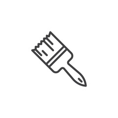 Paint brush line icon
