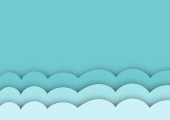 light blue paper art sand sea background