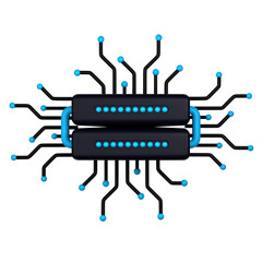 3d illustration of Storage Server. cloud data storage 3D concept. 3d render