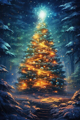 Obraz na płótnie Canvas Christmas Tree Decorations for a Magical Holiday, AI Generated