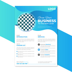 Simple and Creative Corporate Flyer Template. Unique Business Flyer Concept, Brochure Template,  Business And Corporate Identity Concept