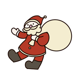 シンプルでかわいいサンタクロースイラスト