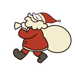 シンプルでかわいいサンタクロースイラスト