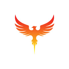 Fototapeta premium Creative Modern Phoenix Logo. Black and White Logo. Usable for Business Logos. Flat Vector Logo Design Template Element
