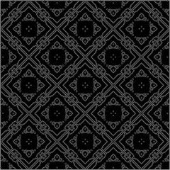 A repeat pattern of white dots on a black background. Simple texture for posters, sites, business cards, covers.