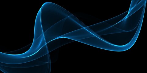 Abstract blue flame on a black background