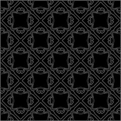 A repeat pattern of white dots on a black background. Simple texture for posters, sites, business cards, covers.