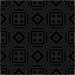 A repeat pattern of white dots on a black background. Simple texture for posters, sites, business cards, covers, labels mockup.