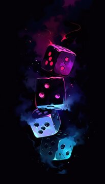 dice on black