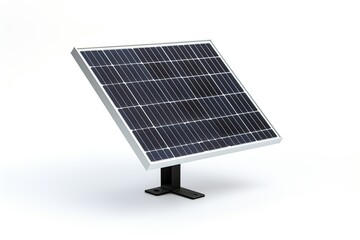 Modern small solar panel isolated on white