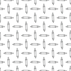 Seamless pattern with hand drawn. Vector hand drawn seamless background. Black and white pattern. 