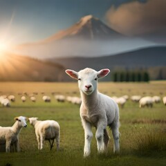 sheep and lamb generated by AI