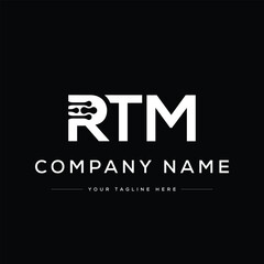 Fototapeta premium Monogram Letter RTM Logo Design Vector